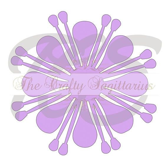 Серединка для цветка макет