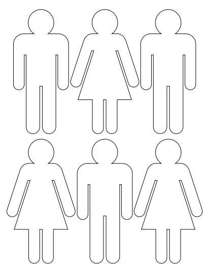 Фигурка человека для вырезания