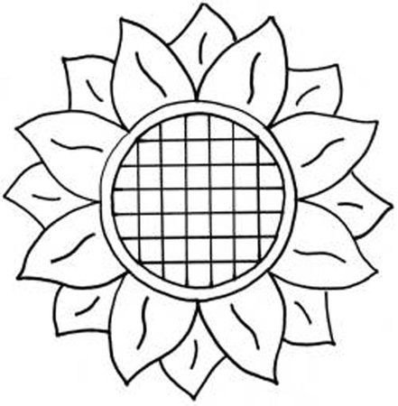 Подсолнух шаблон