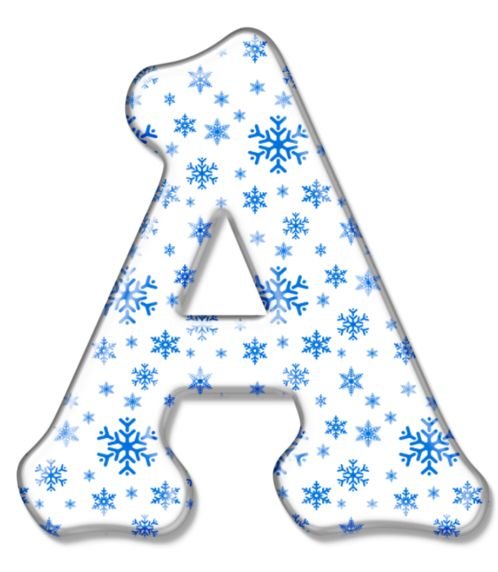 Зимние буквы алфавита