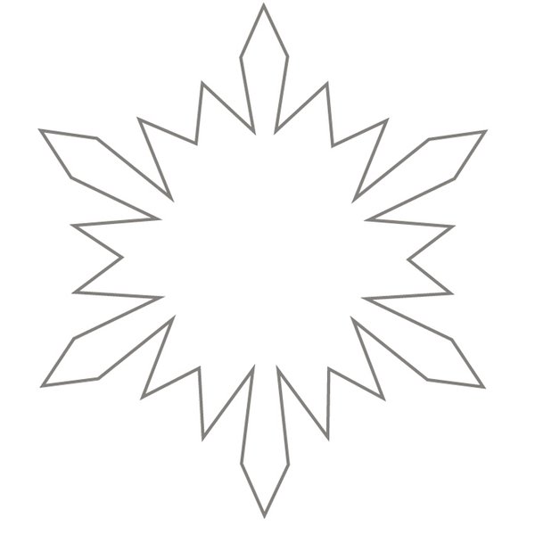 Трафареты больших снежинок