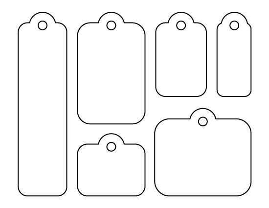 Трафарет бирки на подарок