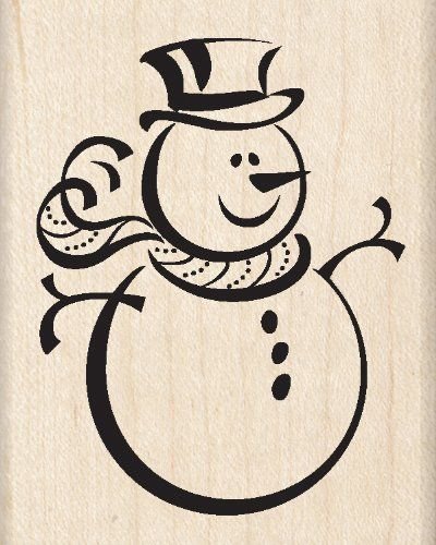 Снеговик для выжигания по дереву