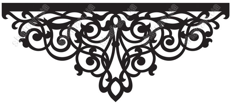 Ажурные ламбрекены трафареты