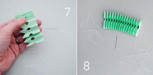 Объемная Снежинка из бумаги сложенной гармошкой