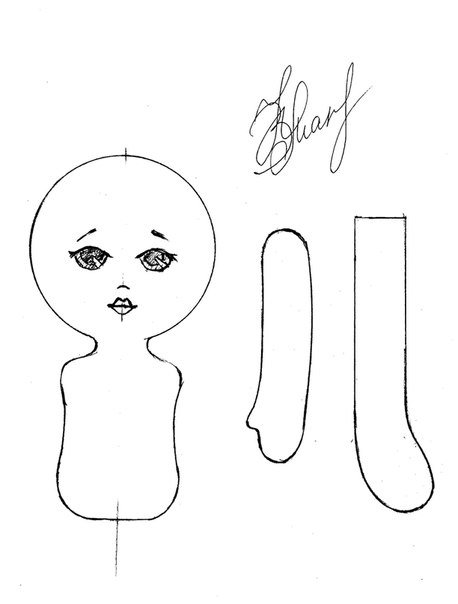 Выкройка текстильной куклы