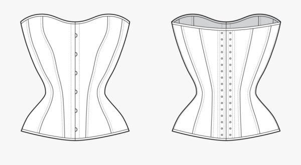 Технический эскиз корсета