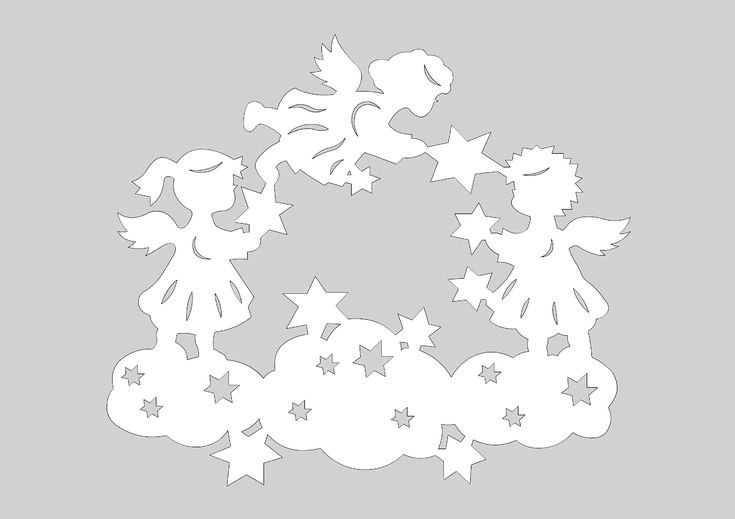 Новогодние вырезки на окна