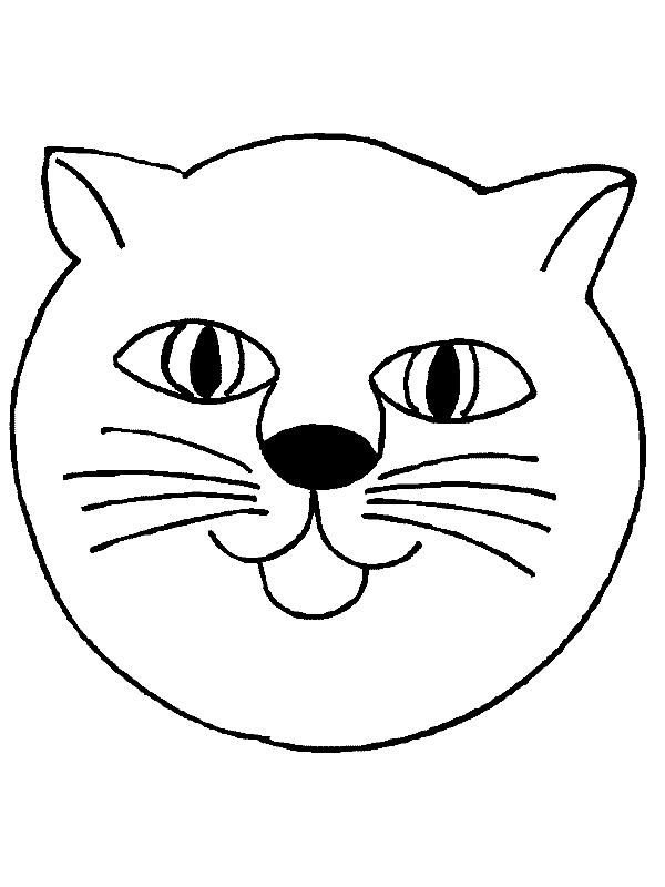Лицо кота раскраска