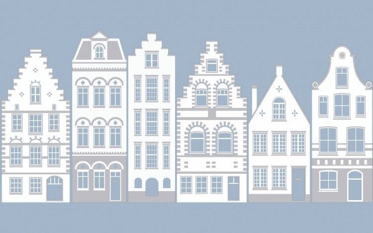 Наклейки на окна домики