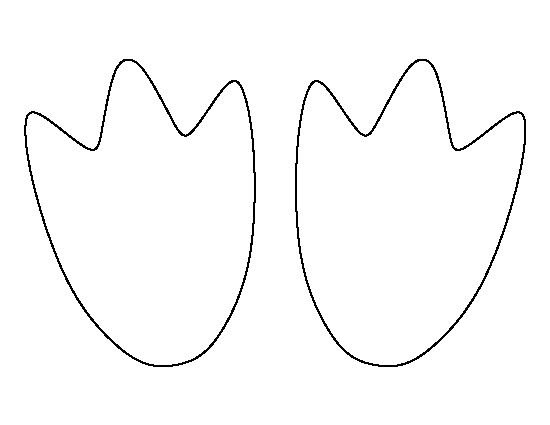 Лягушачья лапка трафарет