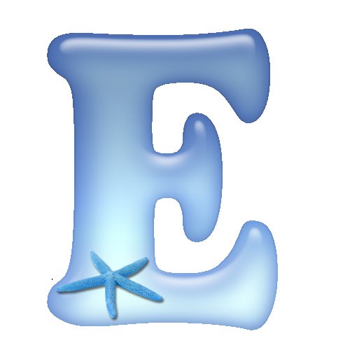 Синие буквы алфавита