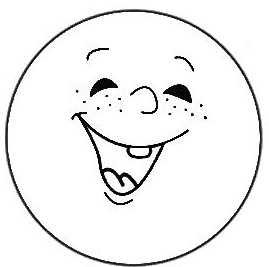 Трафарет солнышко без лучиков для вырезания