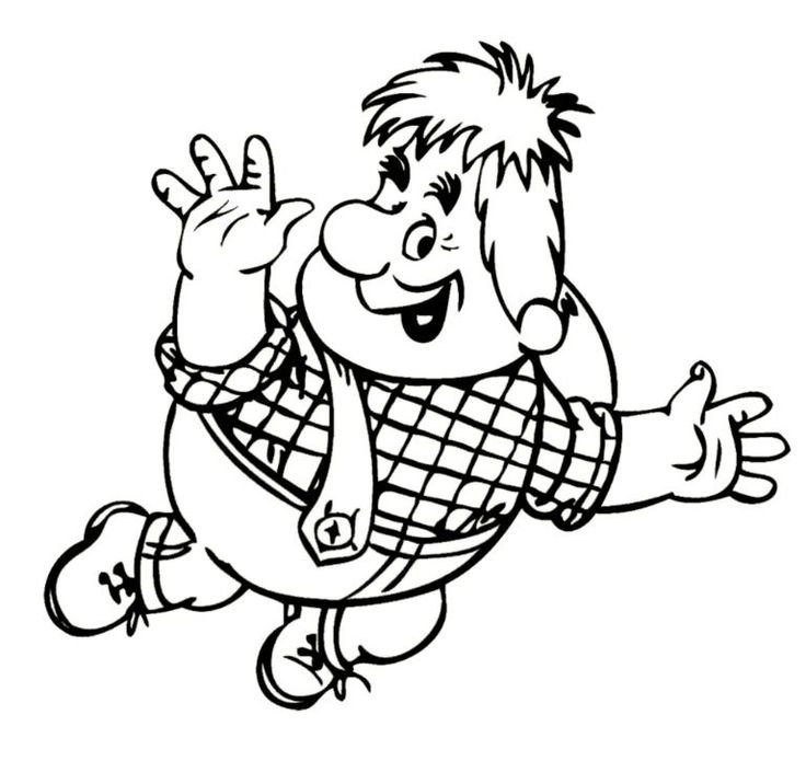 Астрид Линдгрен Карлсон раскраска