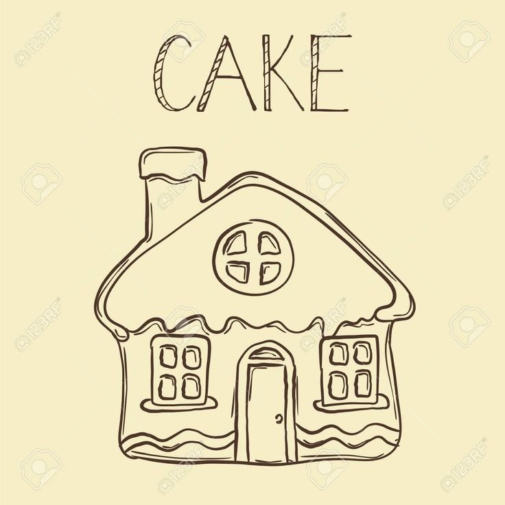 Трафареты для имбирных пряников домик