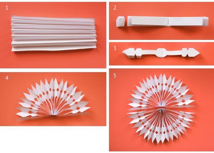 Снежинка из гармошки