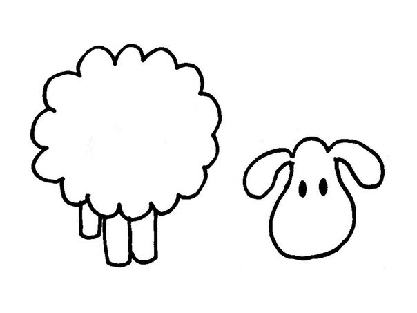 Трафарет овечки для аппликации