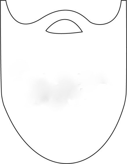 Выкройка бороды Деда Мороза