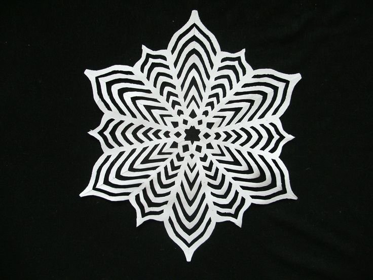 Шаблон объемной снежинки