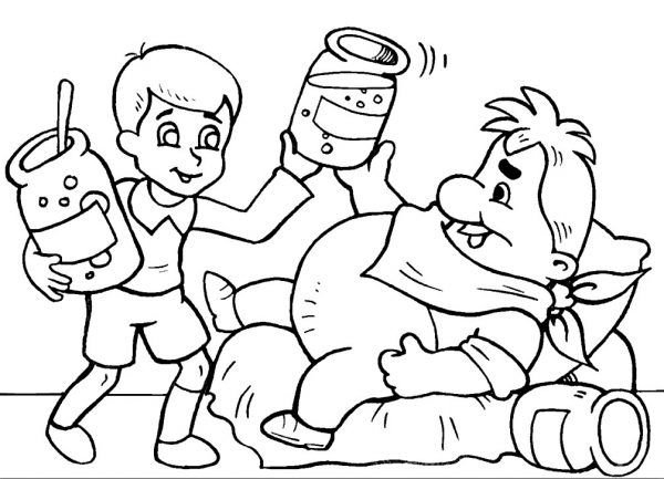 Рисунки для раскрашивания Карлсон