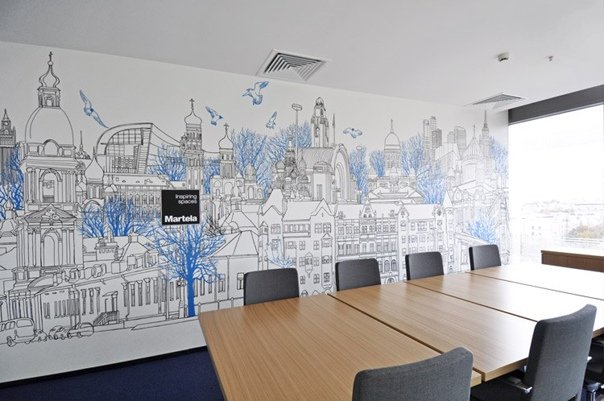 Роспись стен в кабинете