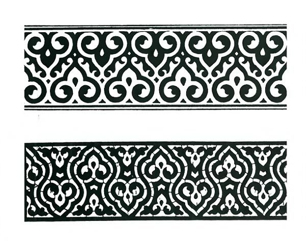 Узбекский орнамент в полосе