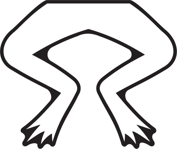 Лягушачья лапка трафарет