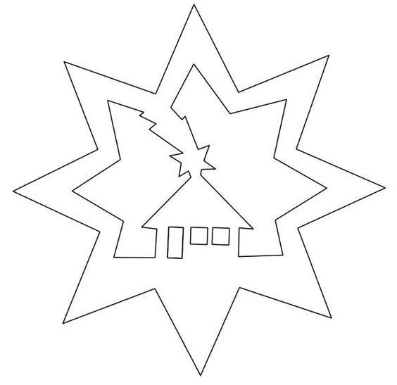 Трафареты на новый год звезды