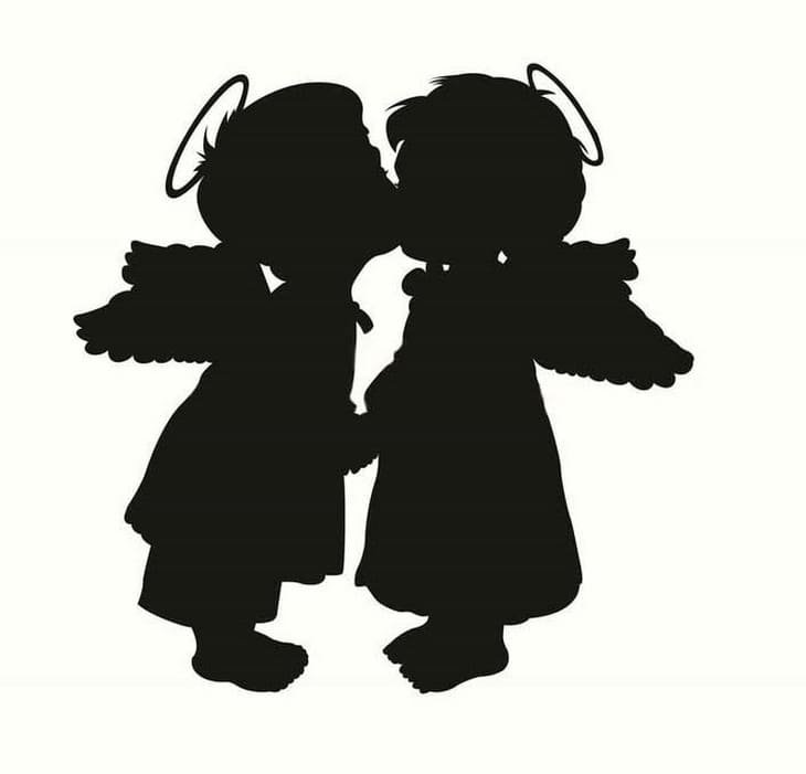 Тень мальчика и девочки