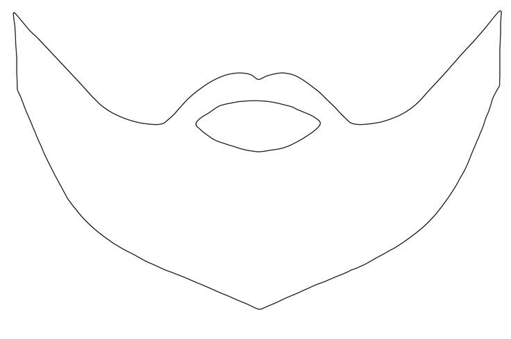 Макет бороды Деда Мороза