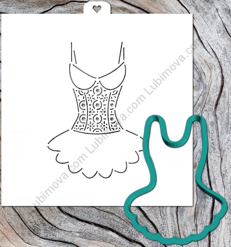 Трафарет бюст женский для пряника