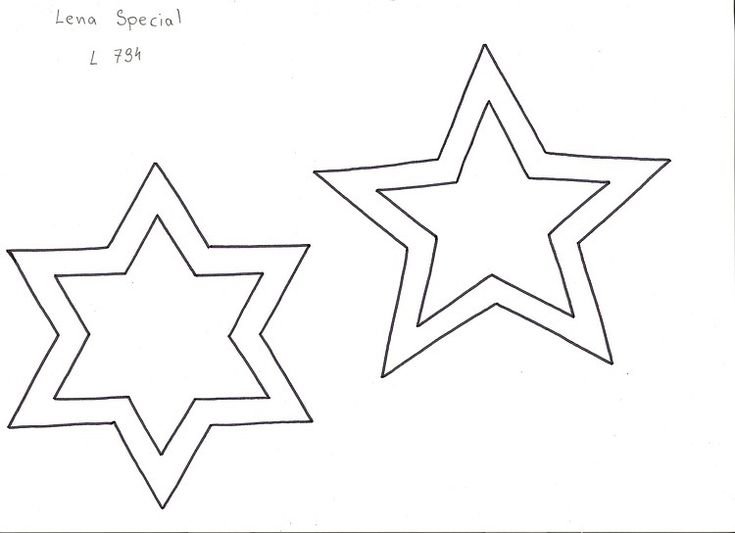 Новогодняя звезда трафарет