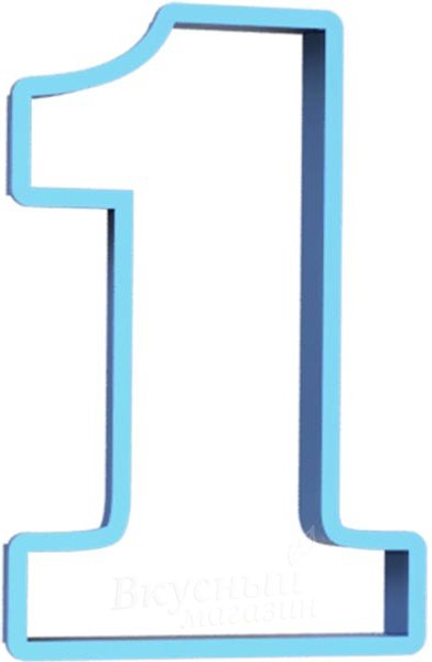 Цифра 1 для торта трафарет