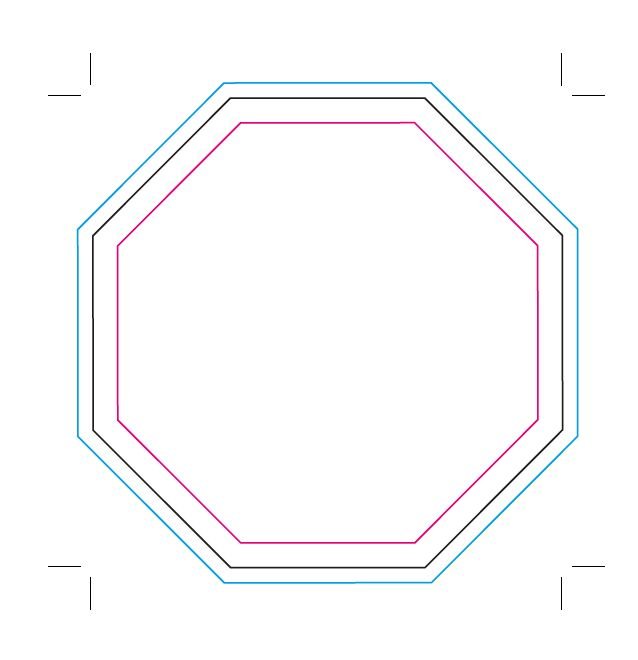 Восьмигранник трафарет