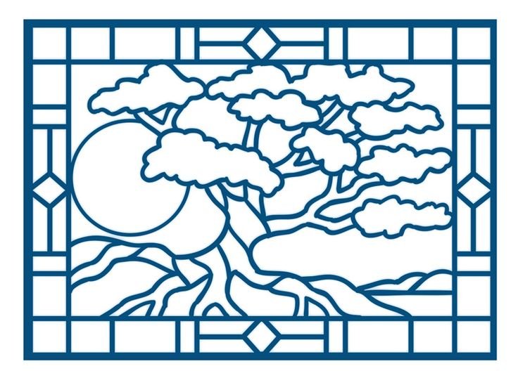 Витраж пейзаж