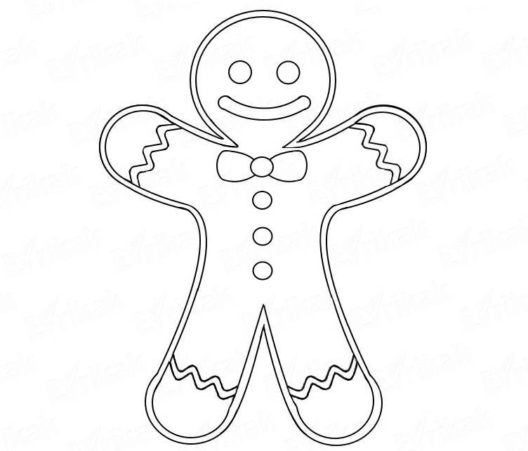 Раскраска имбирный человечек