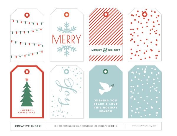 Бирки для подарков на новый год