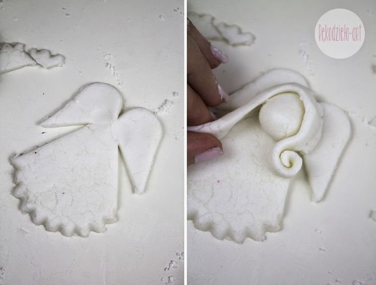 Лепка ангел из соленого теста