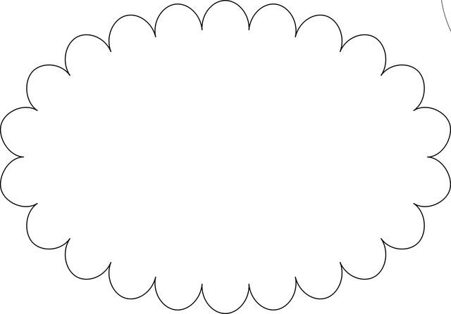 Овал трафарет