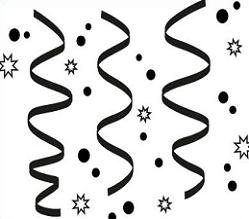 Трафарет серпантина на окно