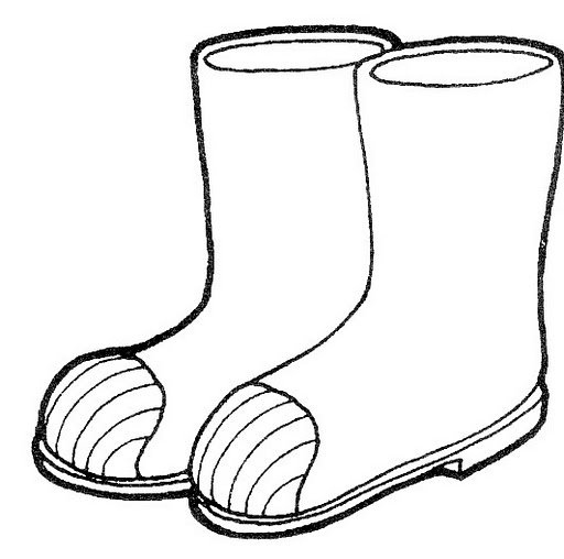 Сапог трафарет