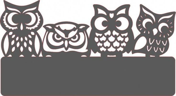Трафареты на окна Сова