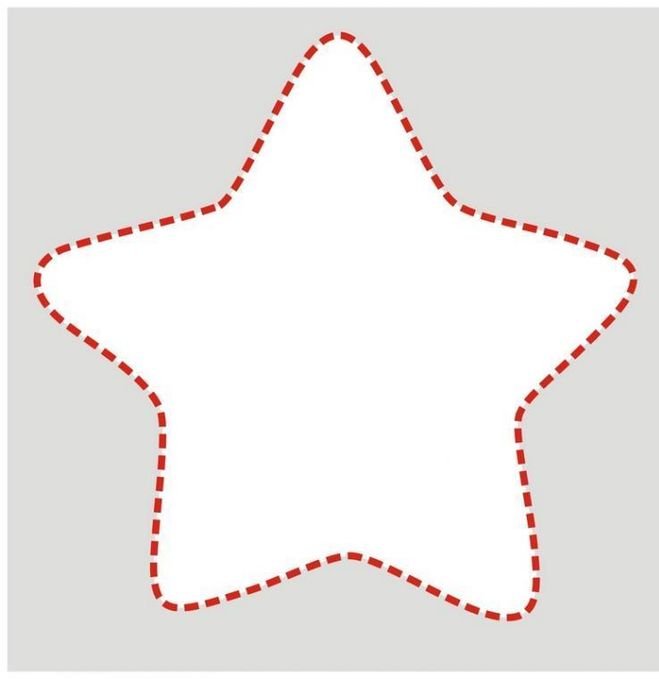 Звезда шаблон для пряника
