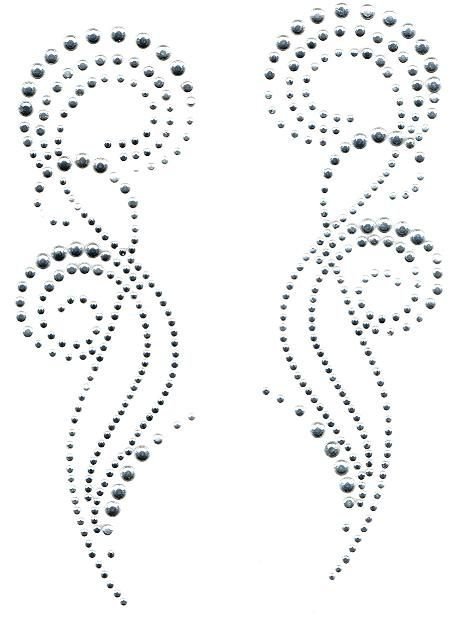 Узоры из страз трафарет