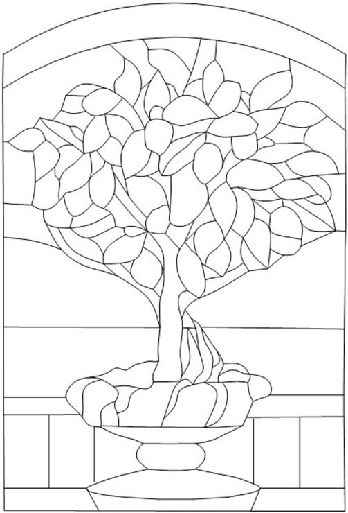 Витраж дерево
