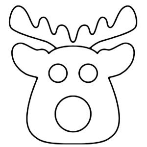 Трафарет оленя для аппликации