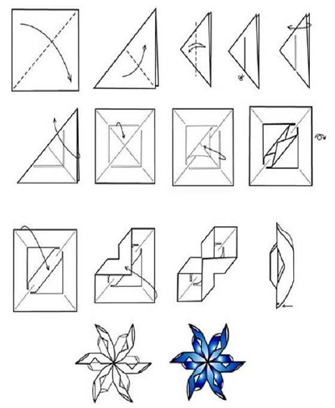 Объемные снежинки из бумаги схемы для вырезания