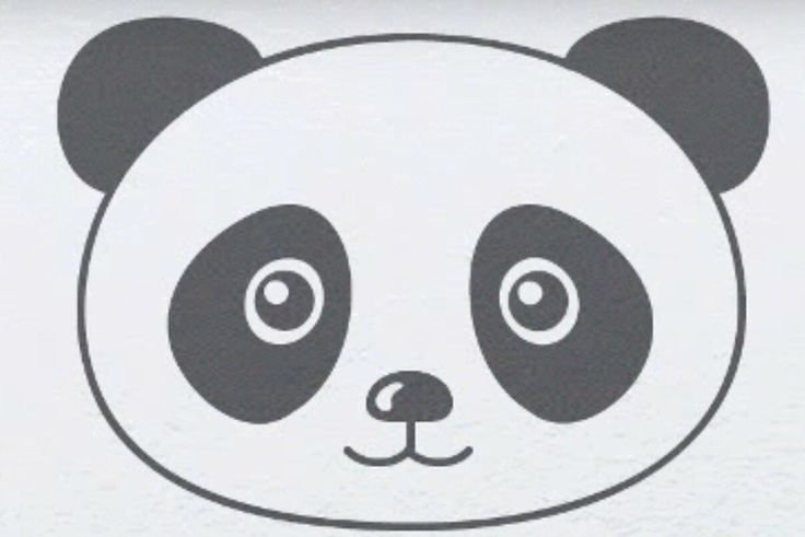 Панда рисунок для срисовки