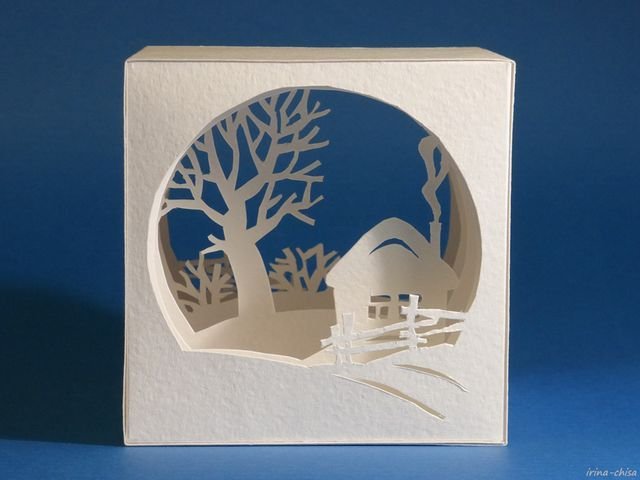 Открытка бумажный туннель