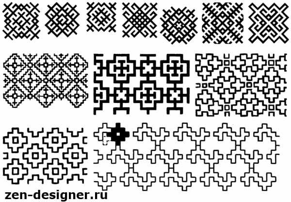 Элементы Мордовского орнамента для детей